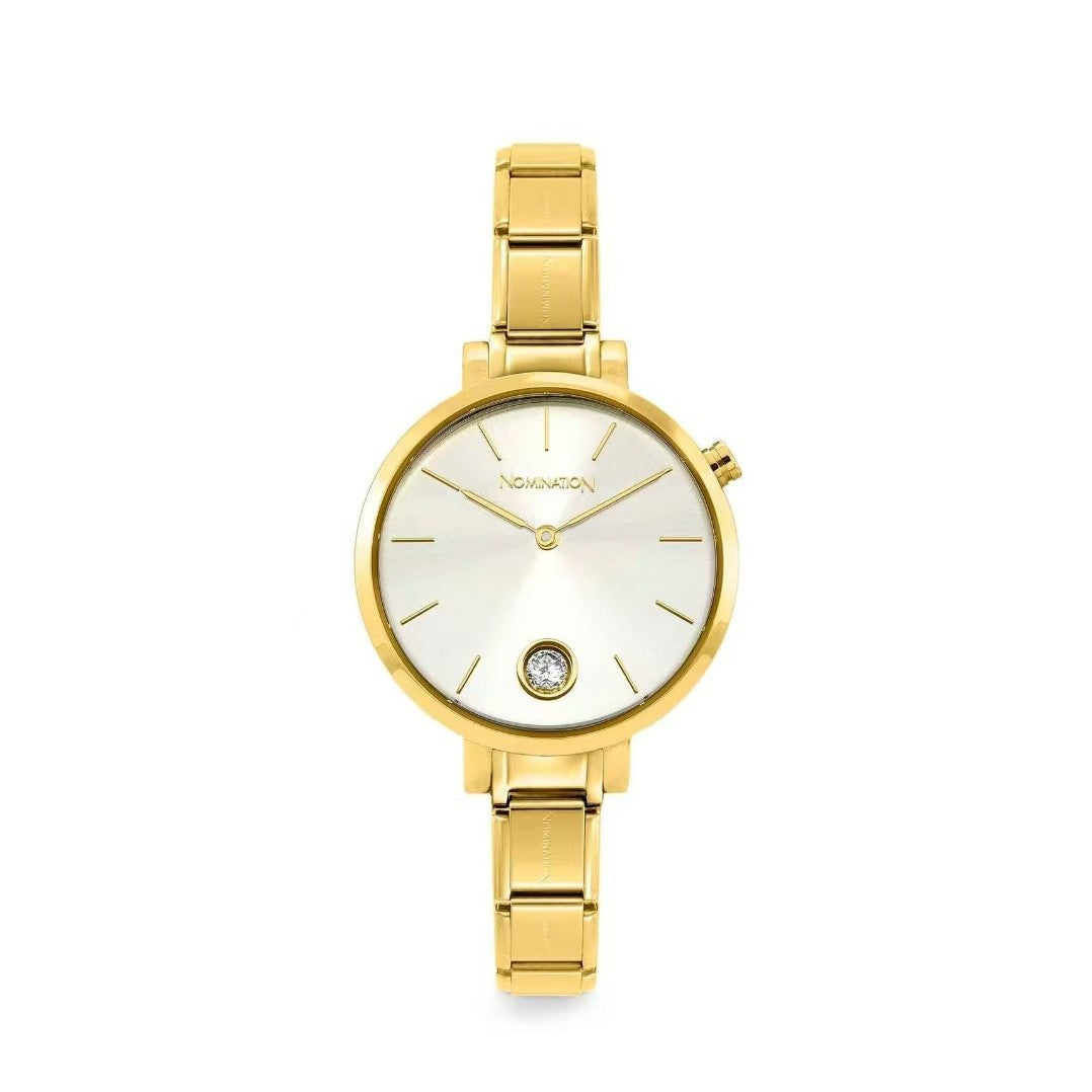 Wholesale Chic Fashion Casual Women' s Quartz Watch Steel Band Simple Design Everyday Accessory