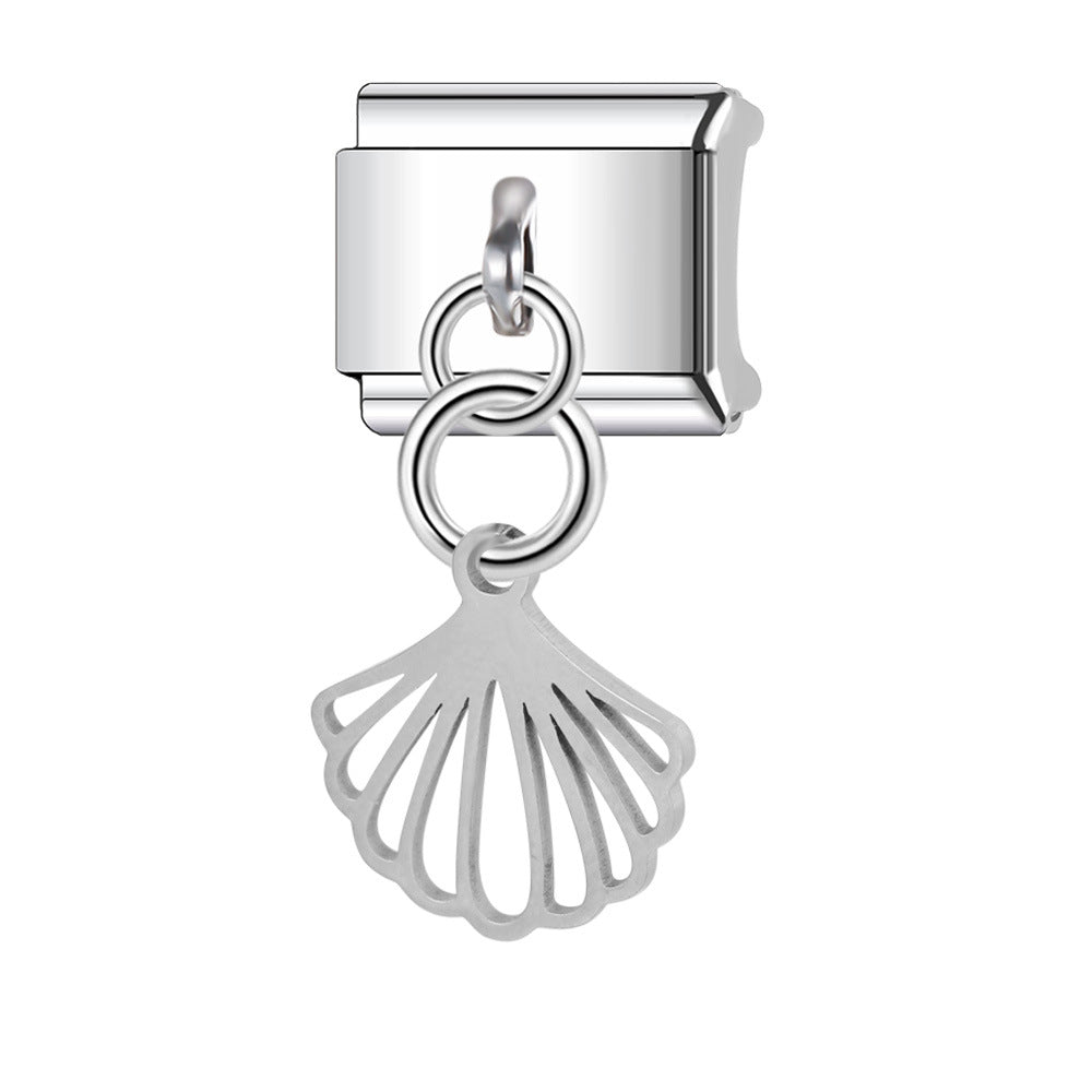 Wholesale Italian Charm Bracelet 9mm DIY Splicing Turtle Shell Stainless Steel Composable Bracelet