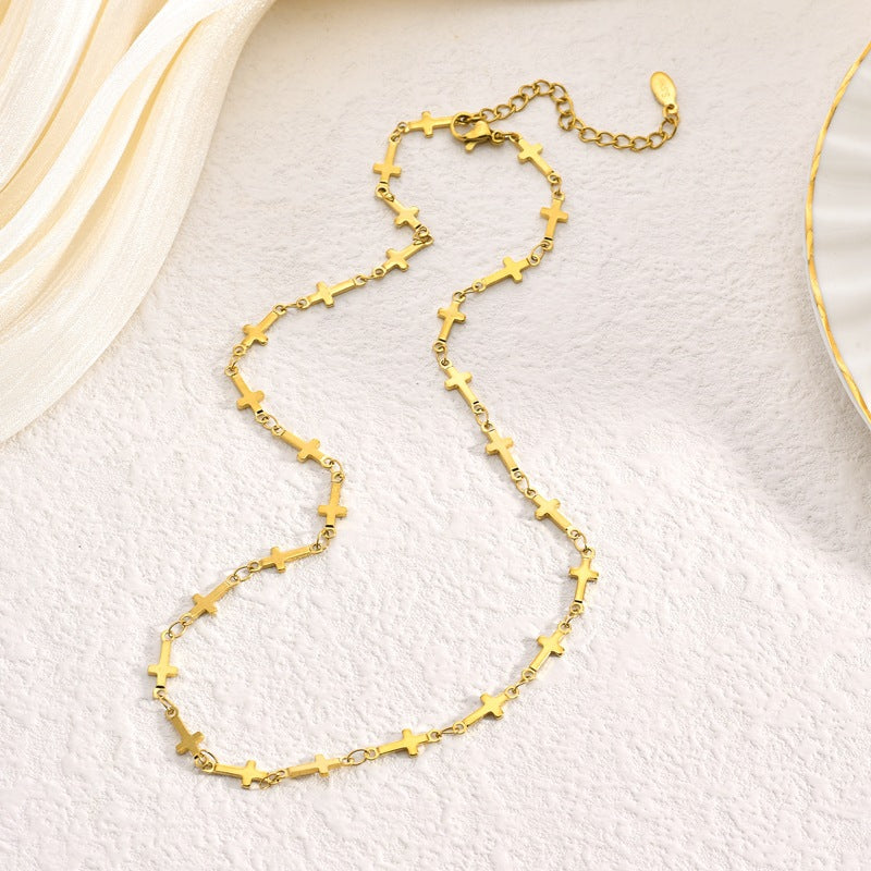 Wholesale Light Luxury Trendy Fashion Cross Necklace Jewelry