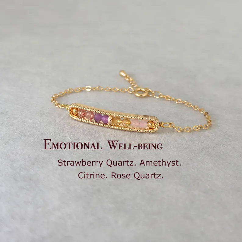 Wholesale Stylish Handmade Faceted Natural Stone Beaded Bracelet Set Multicolor Crystal Jewelry Accessory For Gift And Everyday Wear