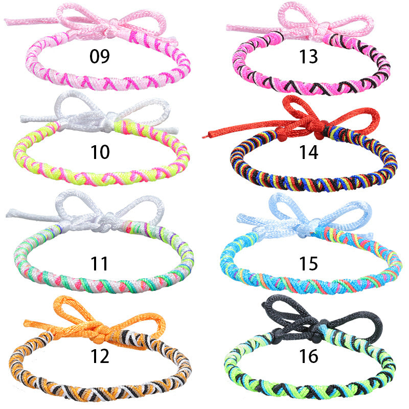 Wholesale Bohemian Style Colorful Hand-woven Rope Wear Bracelet