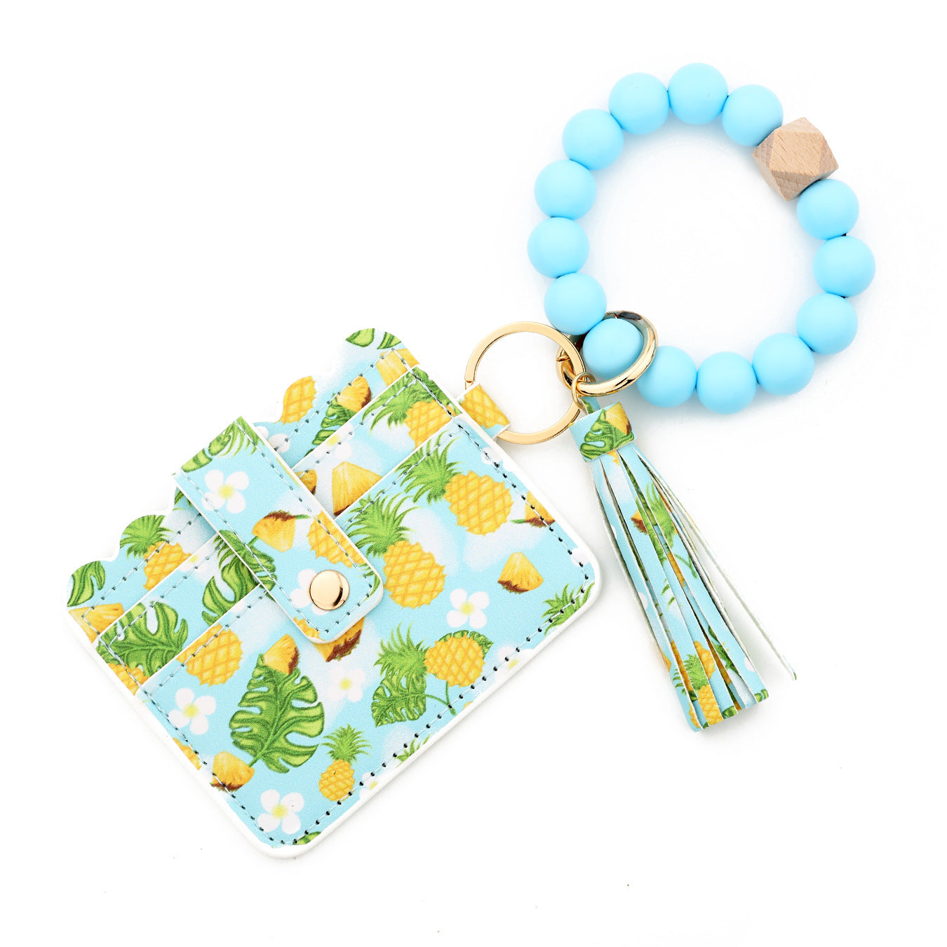 Wholesale Silicone Beads Multi-layer Bracelet Wristlet Keychain
