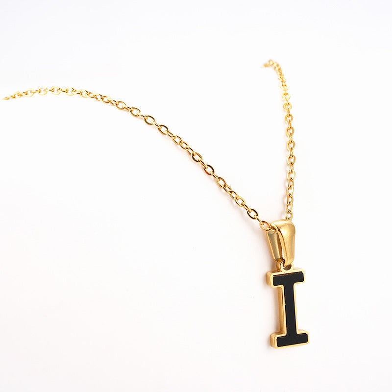 Wholesale Stainless steel letter necklace