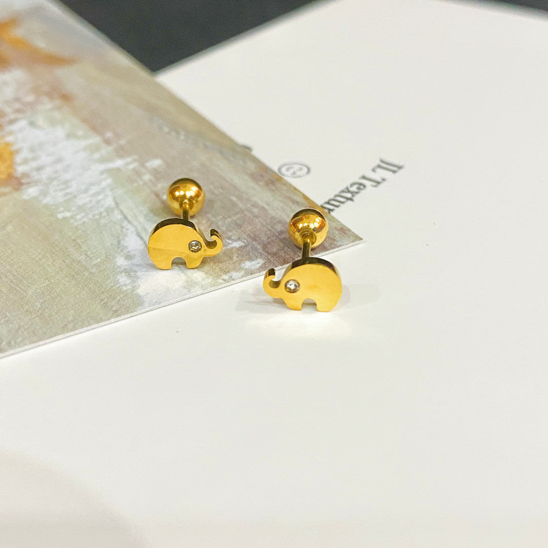 Wholesale Titanium Steel Animal Screw Earrings ACCVIP-ES-YZXW004