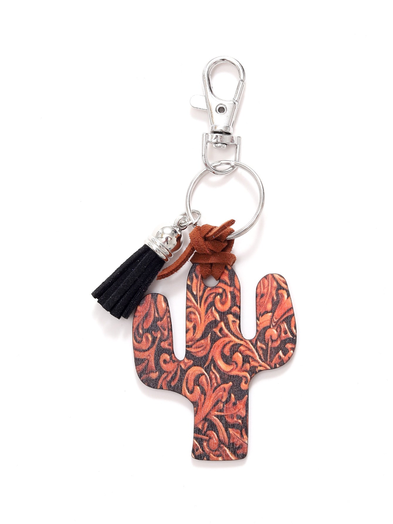 Wholesale Wooden Cactus Keychain Leopard Flower Rainbow Sunflower Keychains