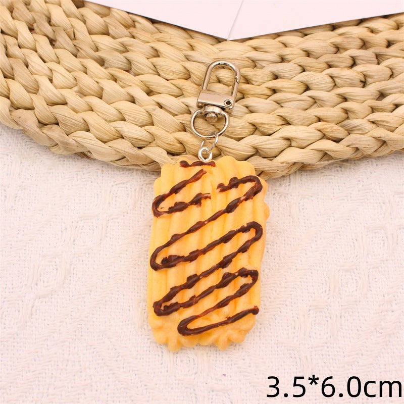 Wholesale Cookies Creative Personality DIY Resin Keychains ACC-KC-YiNian004