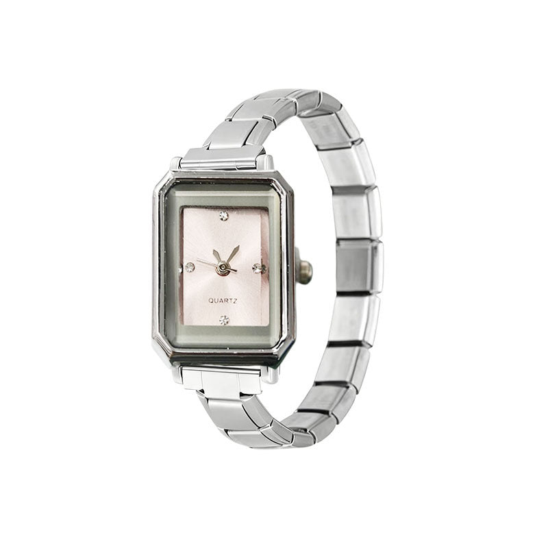 Wholesale Stainless Steel Quartz Watch,  Simple Rectangular Women' s Fashion Watch,  Casual Everyday Accessory