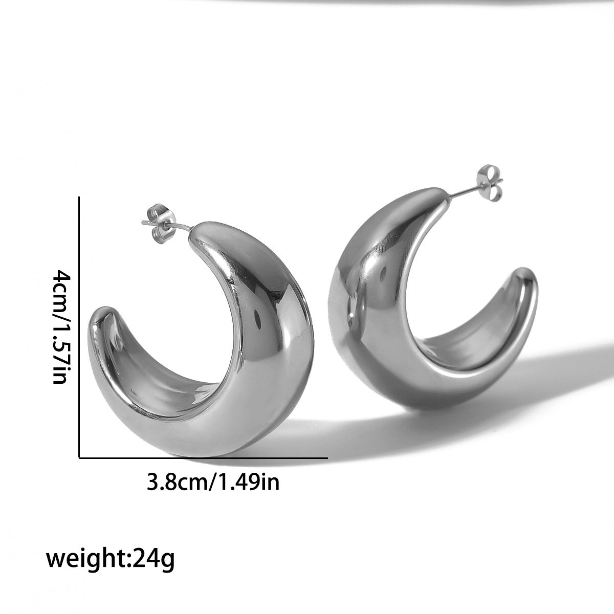 Wholesale 18K gold stainless steel titanium steel openwork earrings