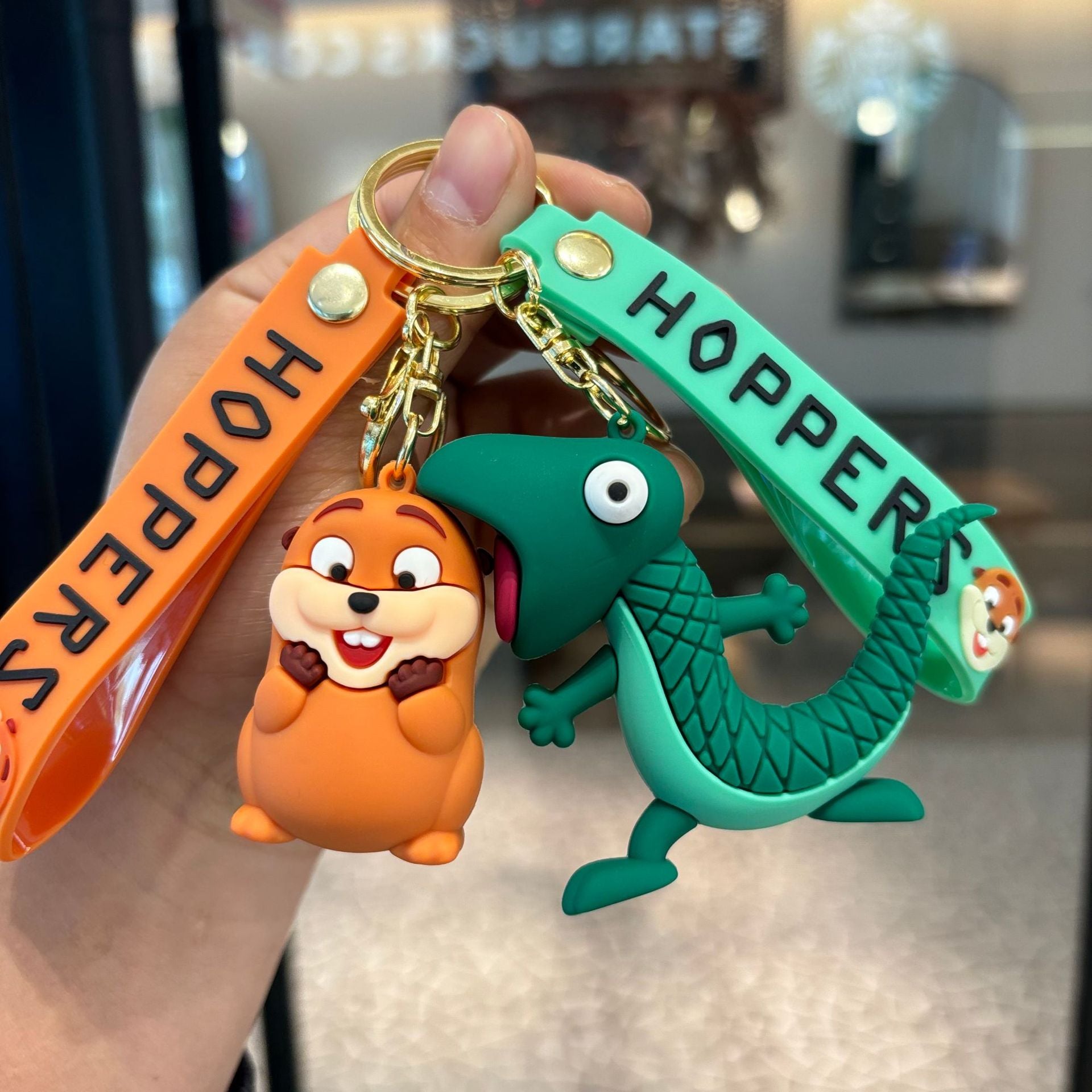 Wholesale Funny Beaver Transformation Keychain PVC Car Key Accessory Bag Charm Gift