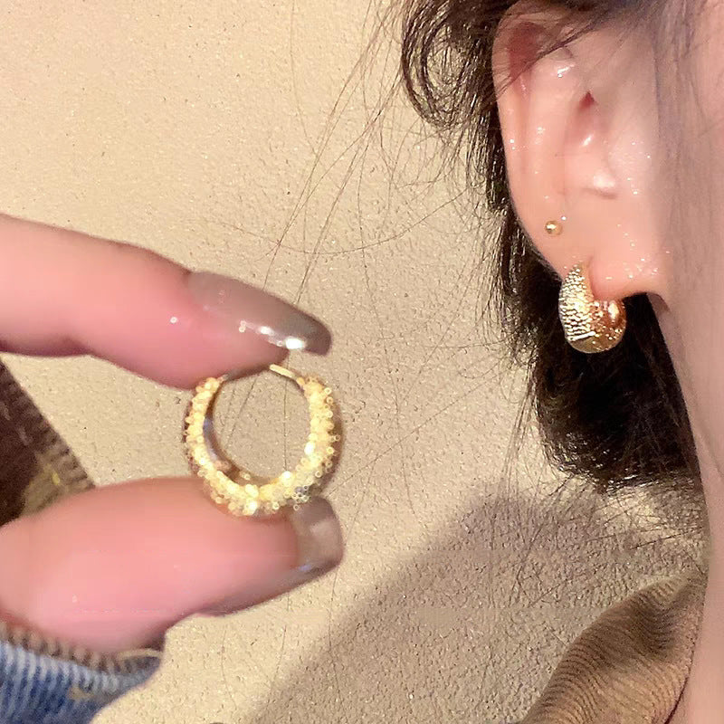 Wholesale Metal Frosted Earrings