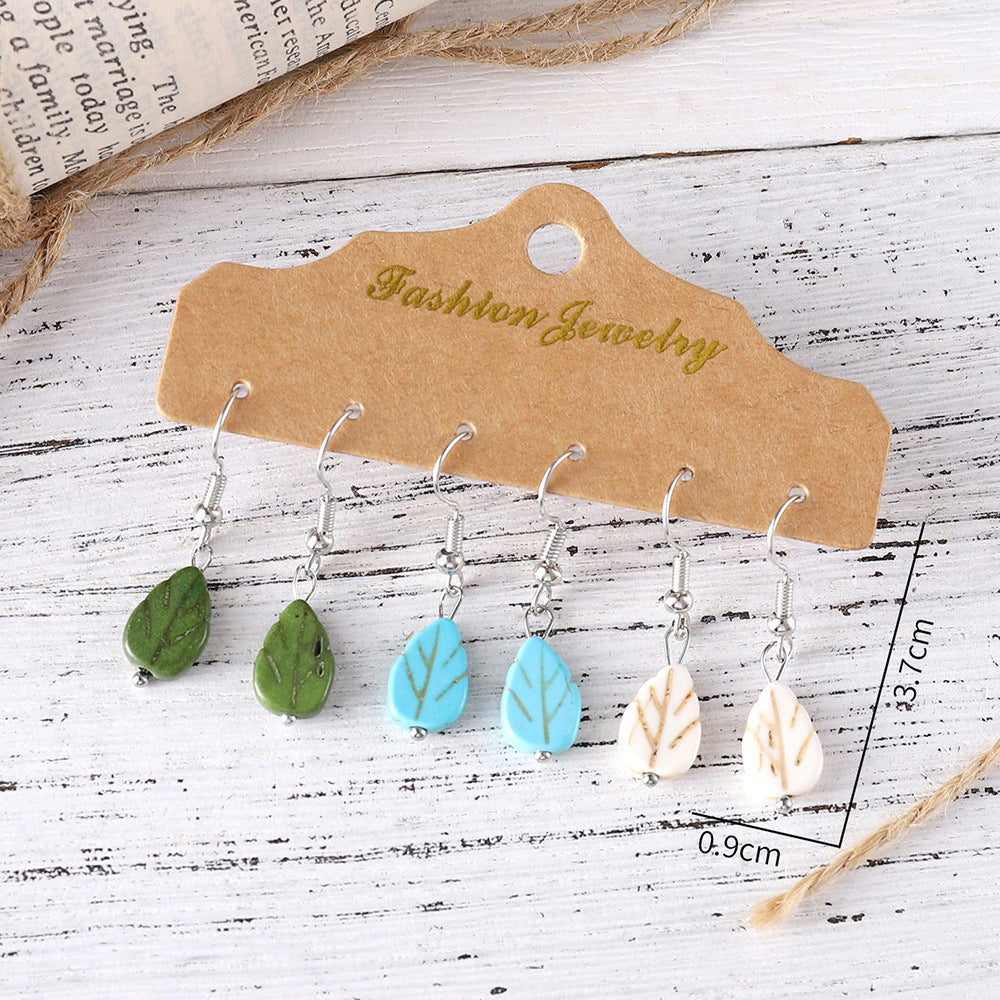Wholesale  Leaf Pendant Earrings