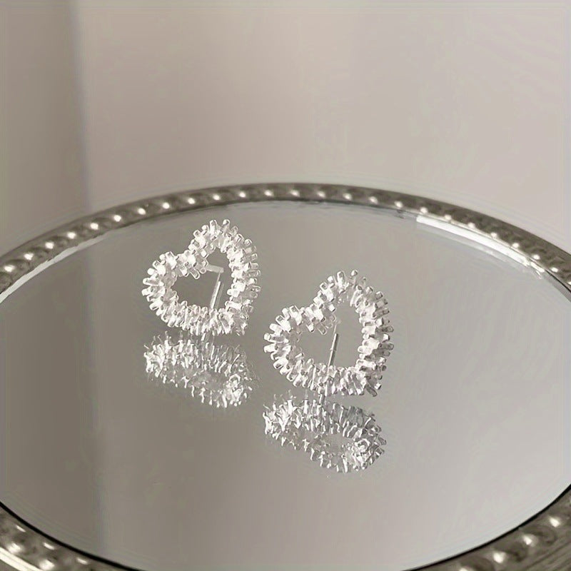 Wholesale  Luxury Style Broken Silver Love Earrings