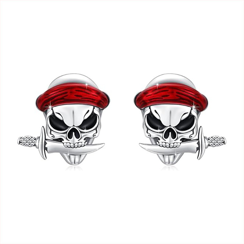 Wholesale Halloween Pirate Skull Earrings ACC-ES-FuSu014