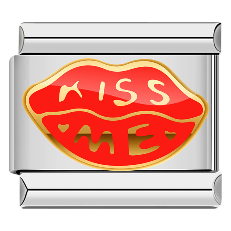 Wholesale 2PCS 9mm Italian Charm Starter Bracelets DIY square Single Section Creative Stainless Steel Composable Bracelet