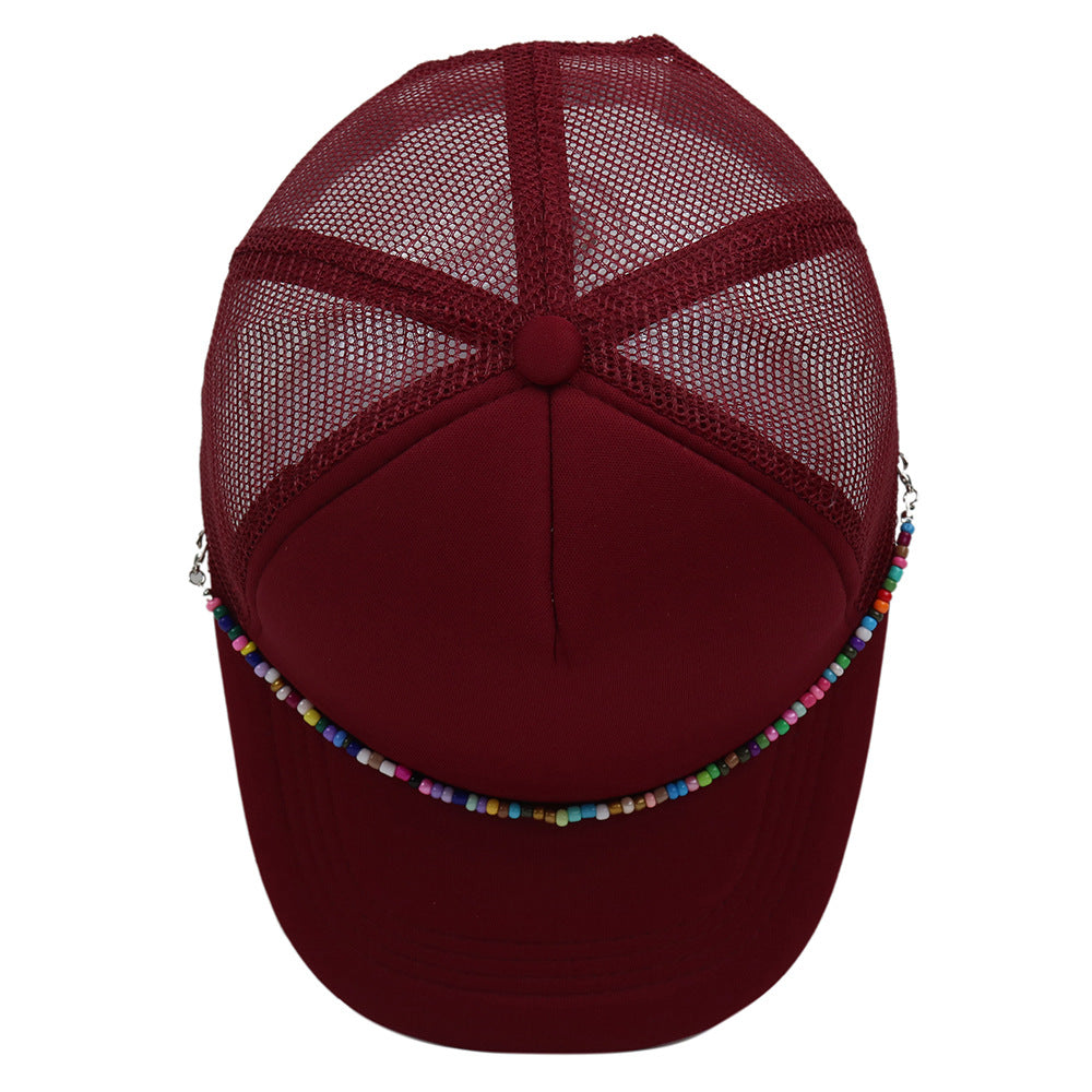 Wholesale Colorful Chain Trucker Cap Mesh Cap Baseball Cap ACC-HT-HaiPu019