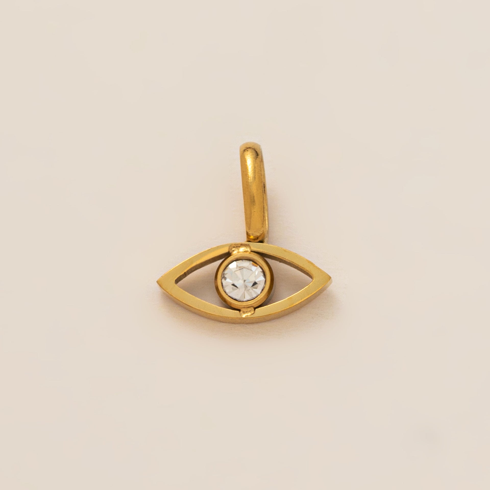 Wholesale 2PCS Titanium steel flower eye zircon adjustable pendant