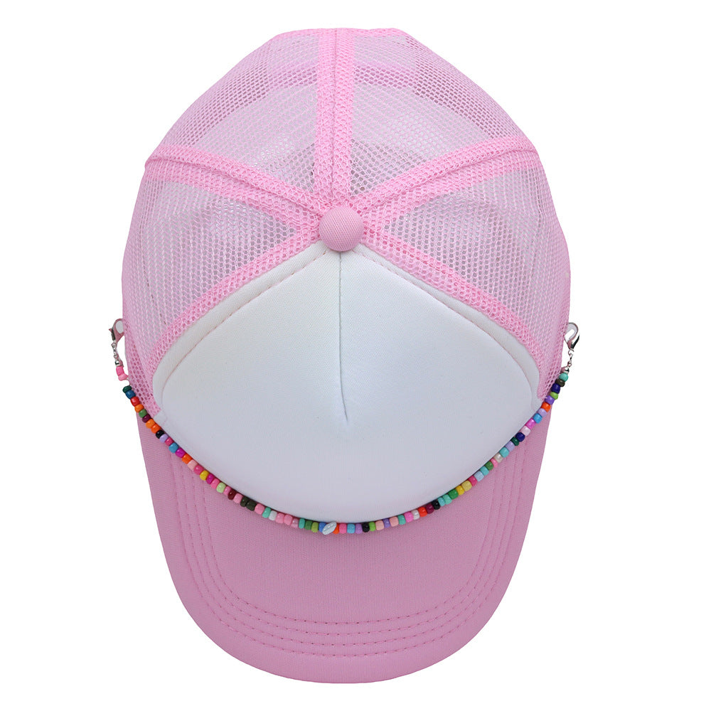 Wholesale Colorful Chain Trucker Cap Mesh Cap Baseball Cap ACC-HT-HaiPu019