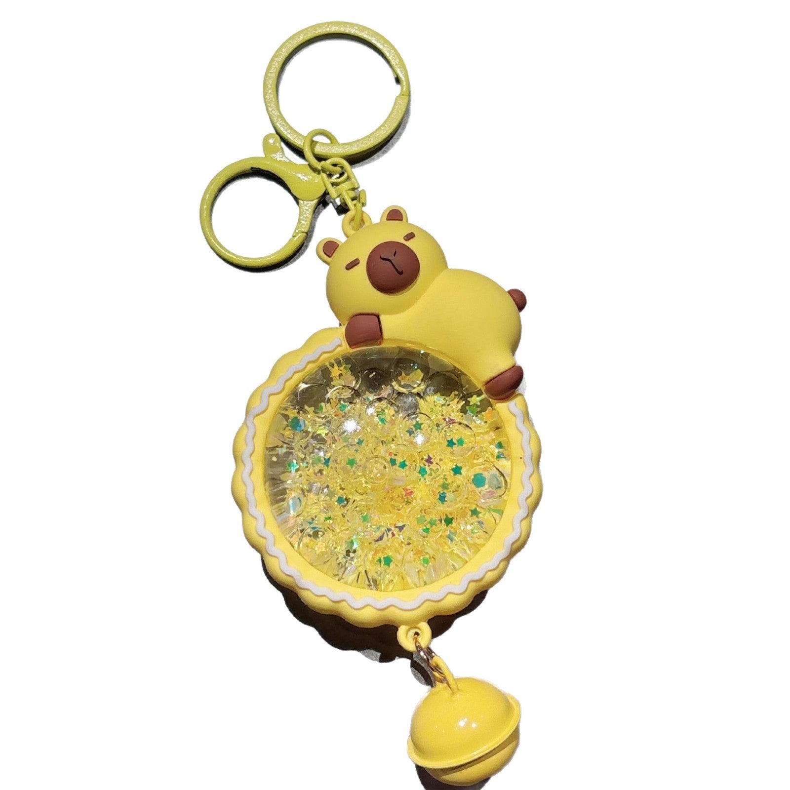 Wholesale Creative Quicksand Bottle Wind Chime Capybara Keychain