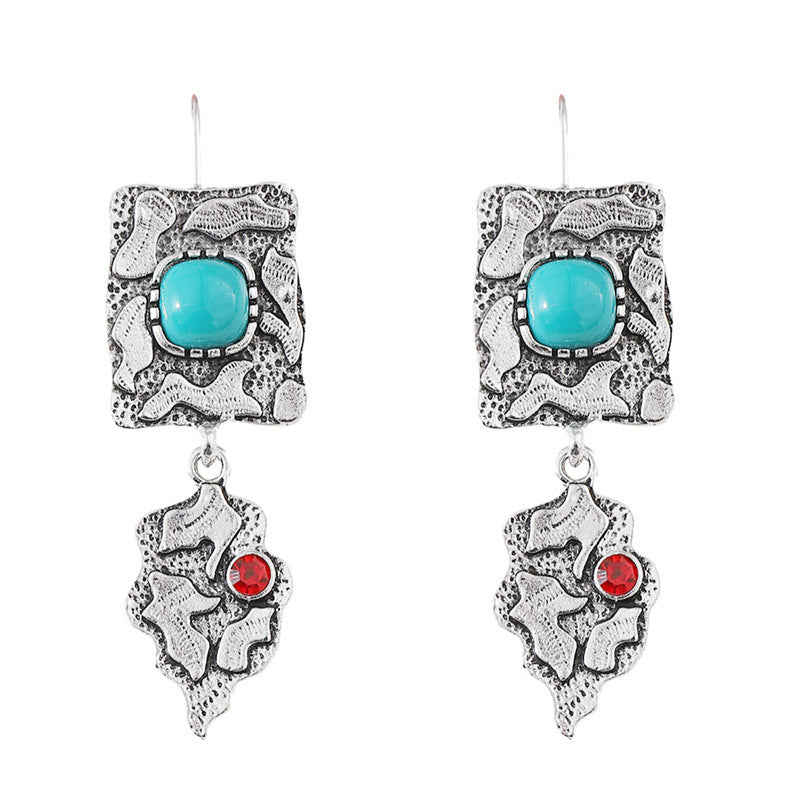 Wholesale  turquoise earrings earrings creative irregular earrings