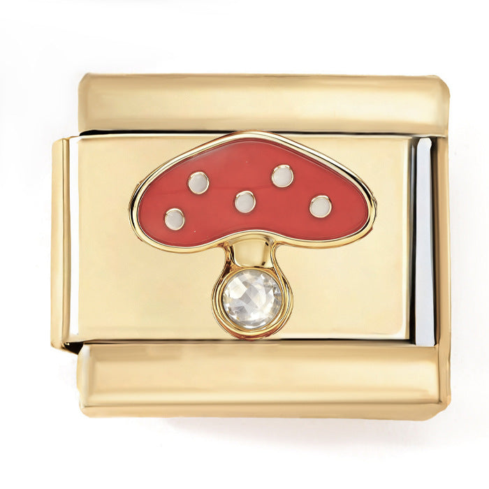 Wholesale 2PCS 9mm Italian Charm Starter Bracelets DIY square Single Section Creative Stainless Steel Composable Bracelet