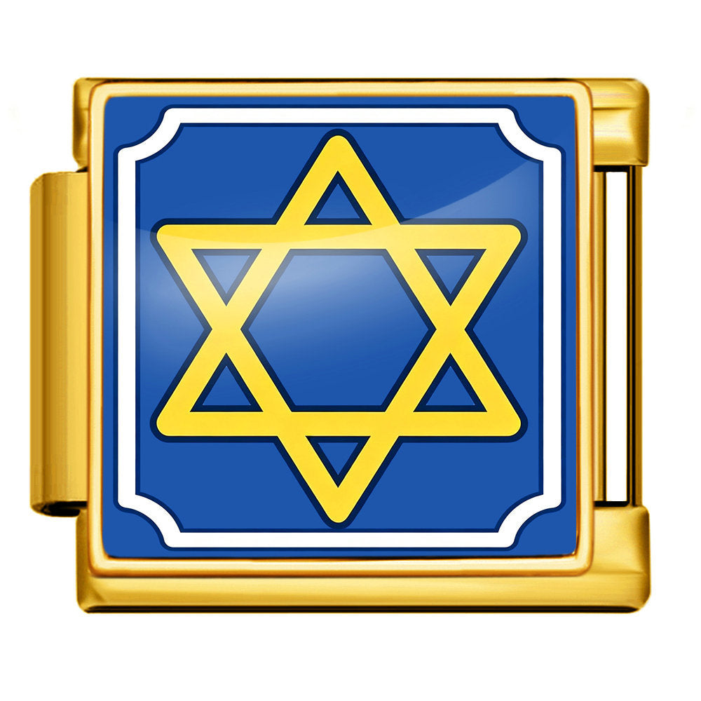 Wholesale Hanukkah Jewish Culture Theme Stainless Steel DIY Modular Bracelet Chic Jewelry Accessory For Everyday Wear Or Gift