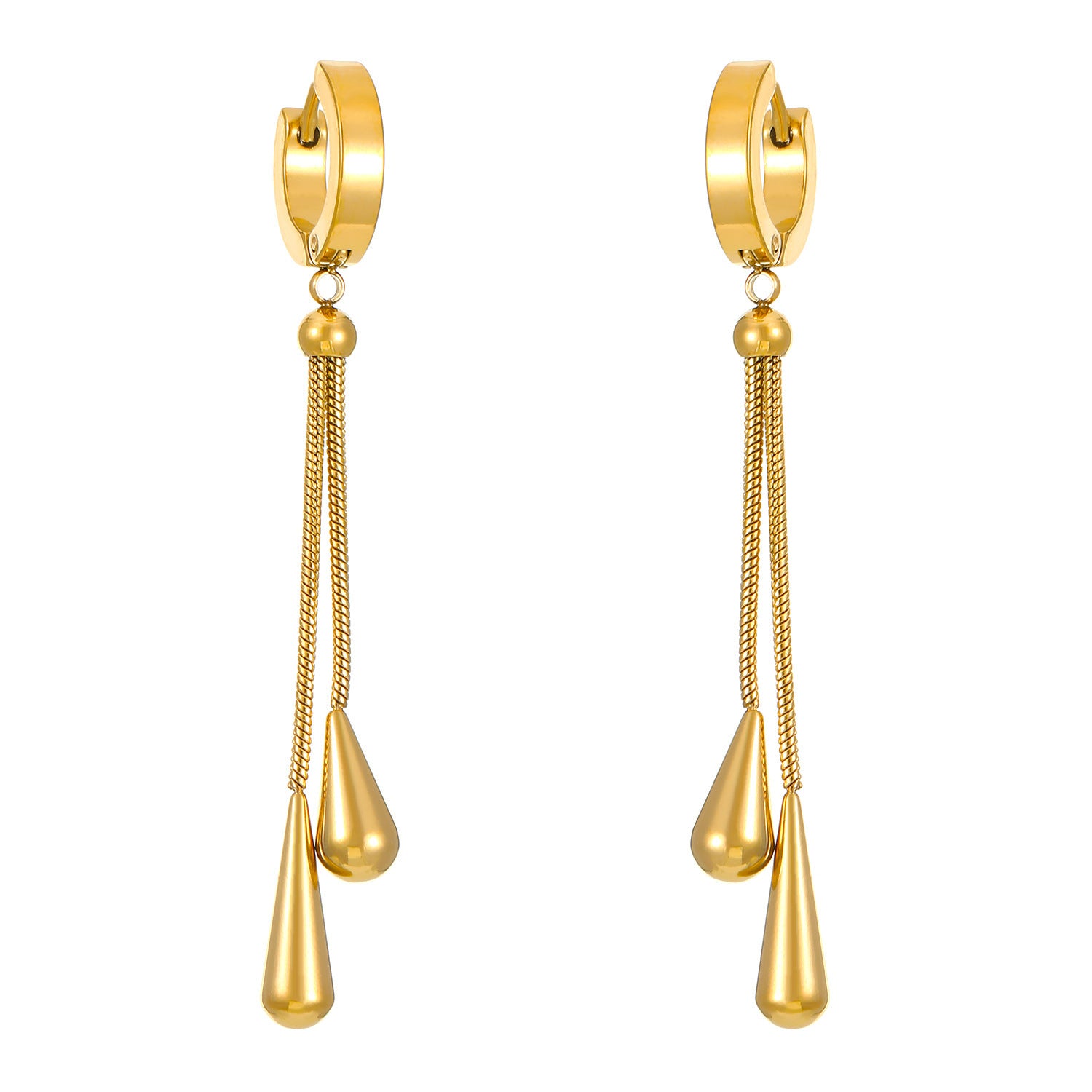 Wholesale Stainless steel water drop pendant necklace earrings accessories