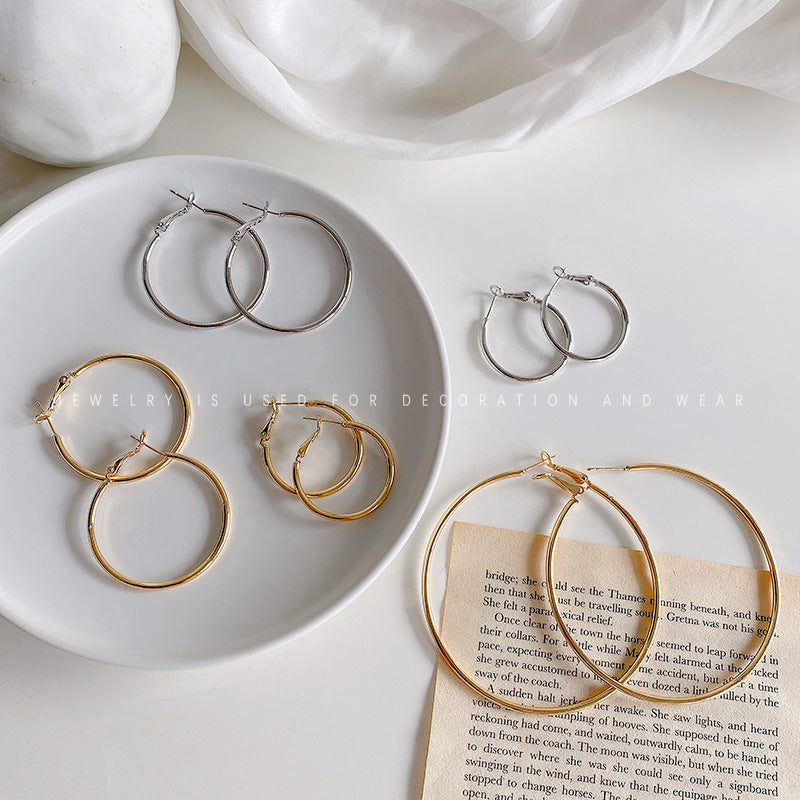 Wholesale  round earrings  hoop temperament earrings