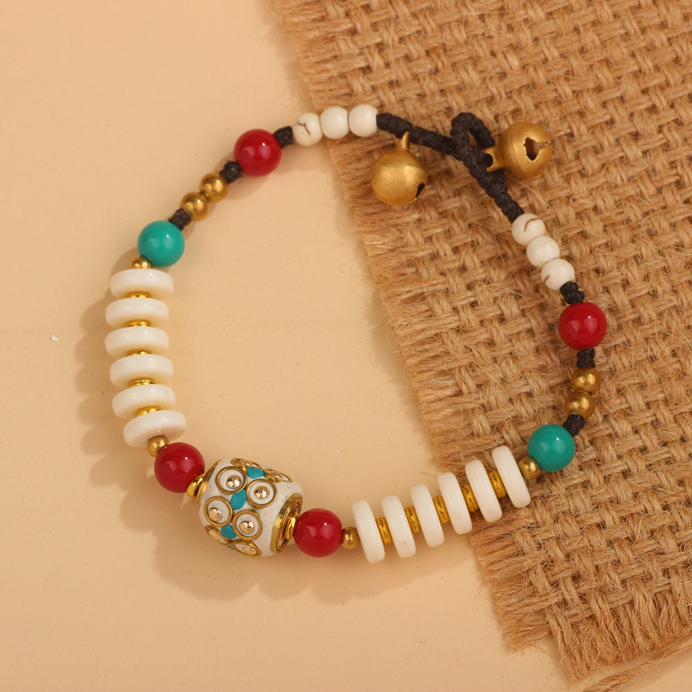 Wholesale Ethnic Retro Tibetan Hand-woven Turquoise Bracelet