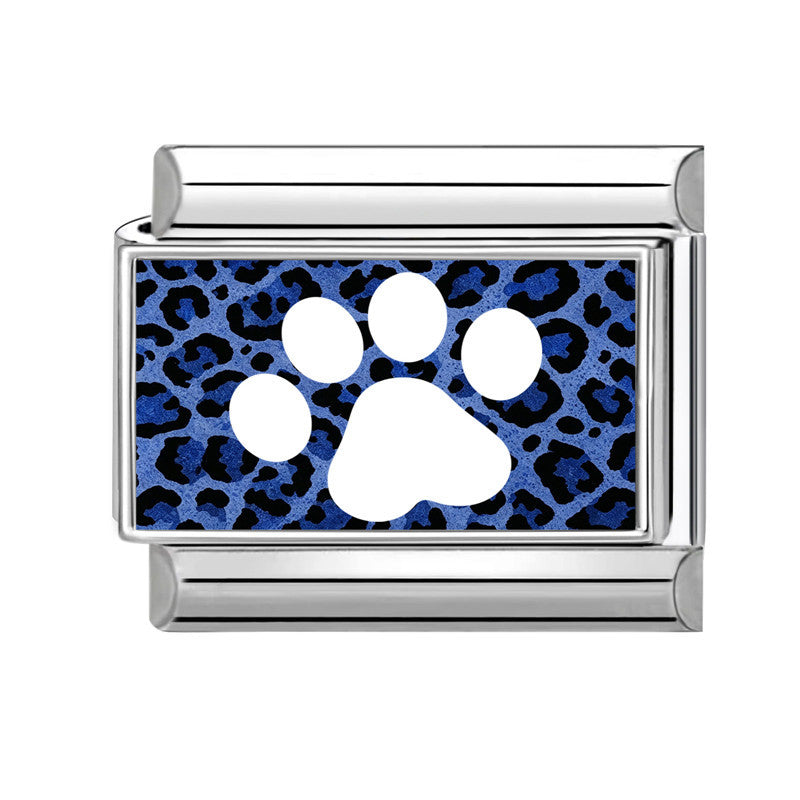 Wholesale Fashion Accessory Stainless Steel Cat Paw Leopard Print DIY Bracelet Module Charm For Jewelry Making And Boutique Resale
