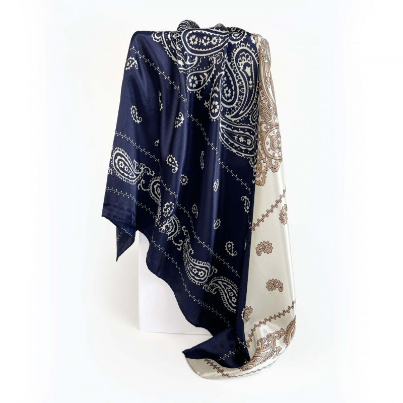 Wholesale 90-Color Satin Head Scarf Square Scarf