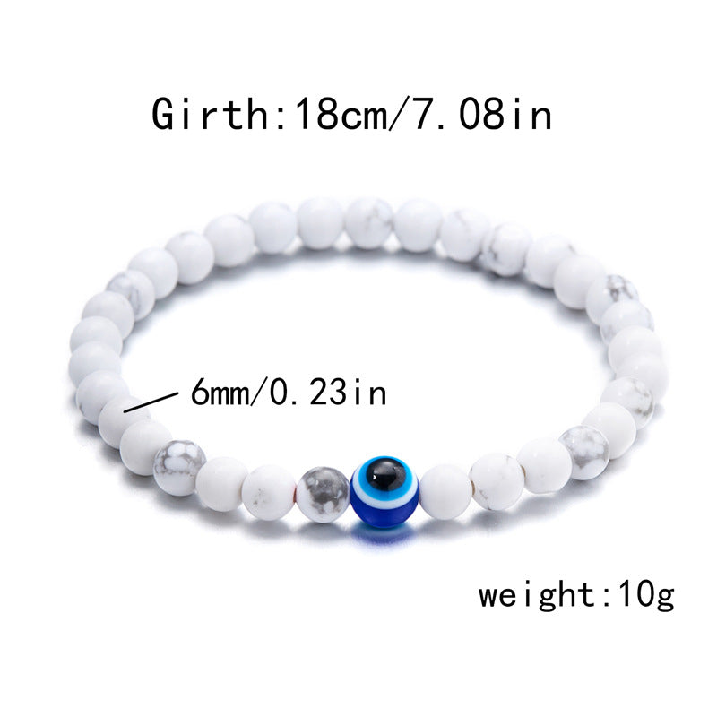 Wholesale 6mm Evil Eye Bracelet ACC-BT-FanYou007