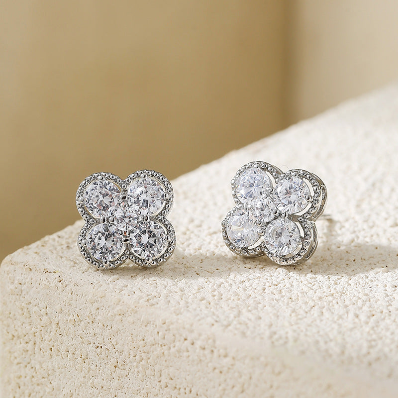 Wholesale Zircon gourd earrings light luxury high-end earrings