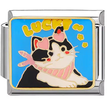 Wholesale Italian Charm Bracelet 9mm DIY Splicing Removable Color Cat Stainless Steel Composable Bracelet