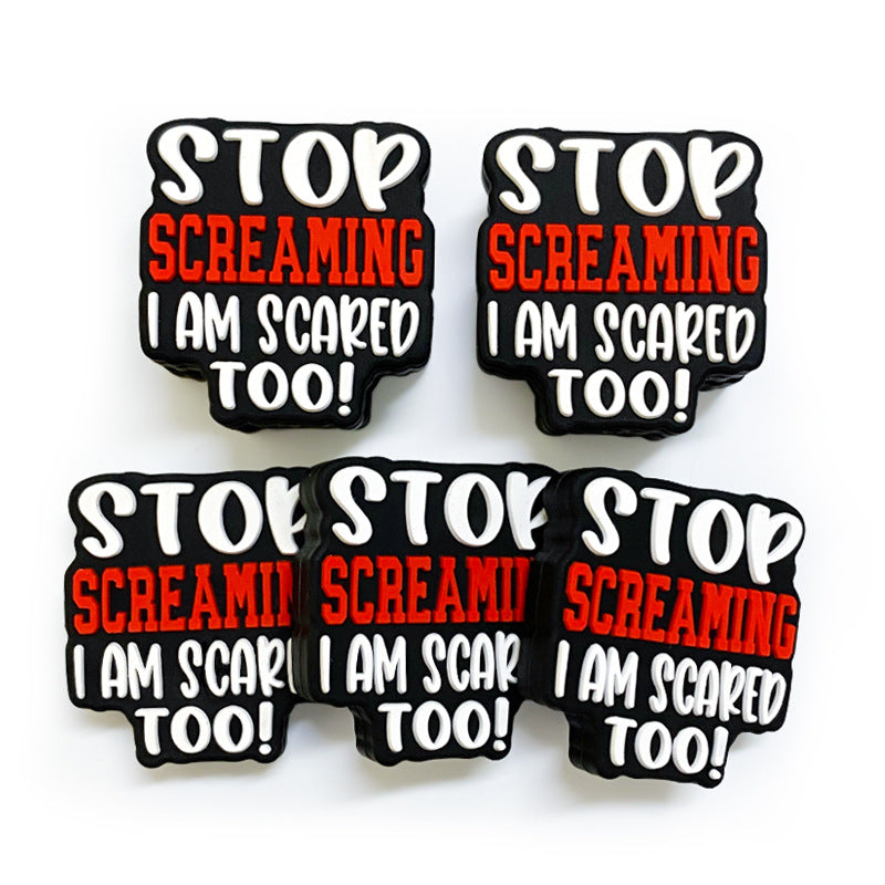 Wholesale 10pcs Silicone Cartoon English Letter Focal Beads ACC-BDS-WDX117