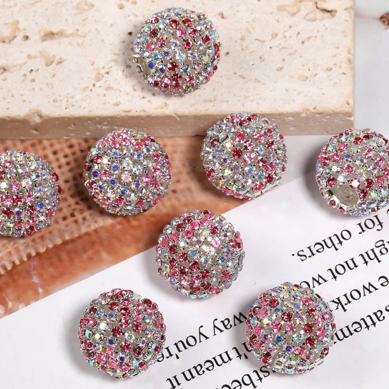 Wholesale of 5 Pieces/pack of Acrylic Colored 17mm Diamond Balls DIY Beads ACC-BDS-BLG005