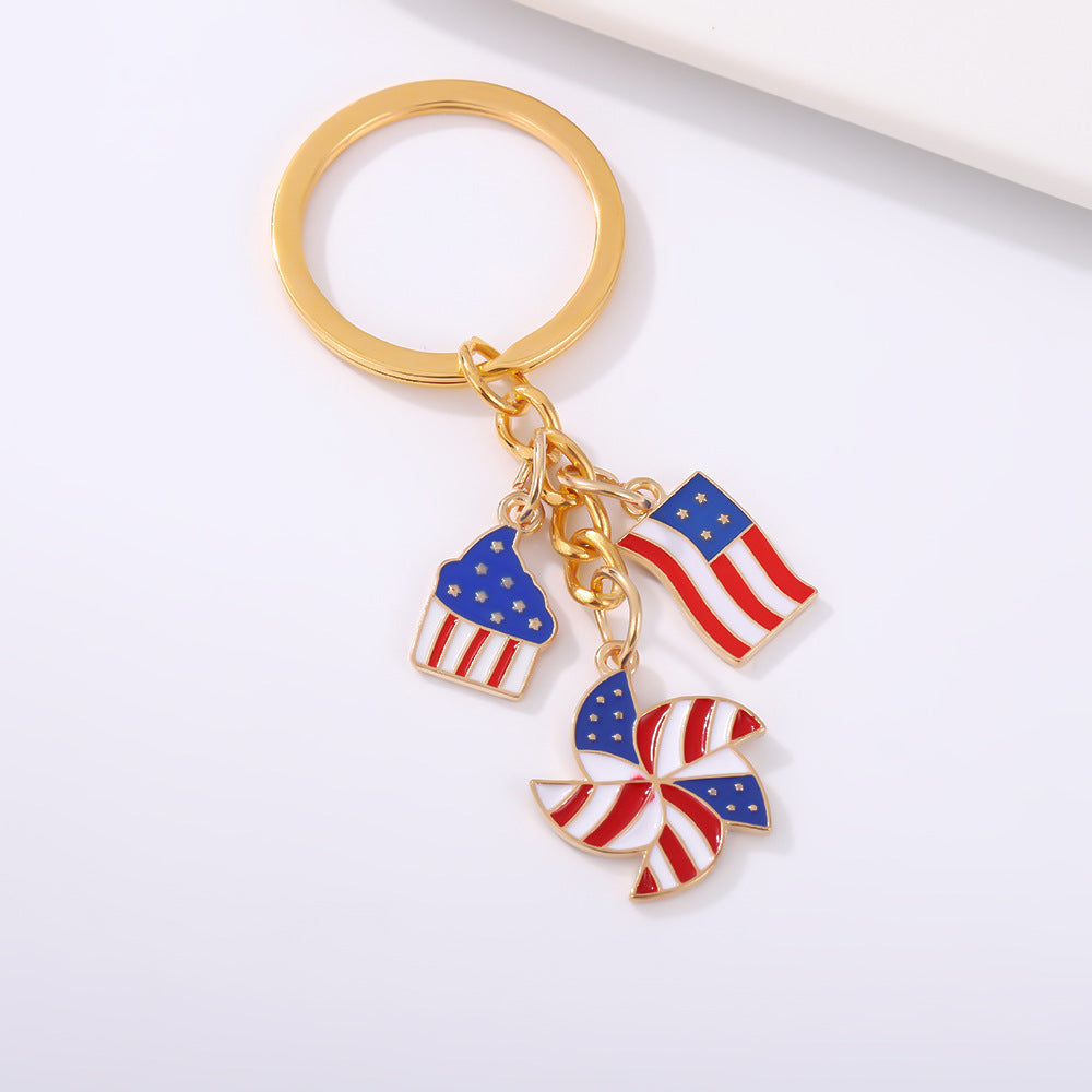Wholesale US Independence Day Event Commemorative Keychains