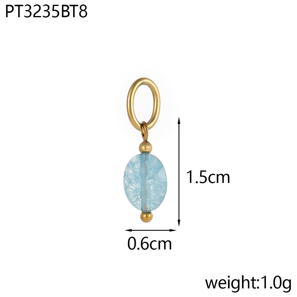 Wholesale DIY pendant accessories 14 color natural stone accessories