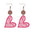 Wholesale Valentine's Day Love Wood Pieces Hollow Mesh Leather  Earrings