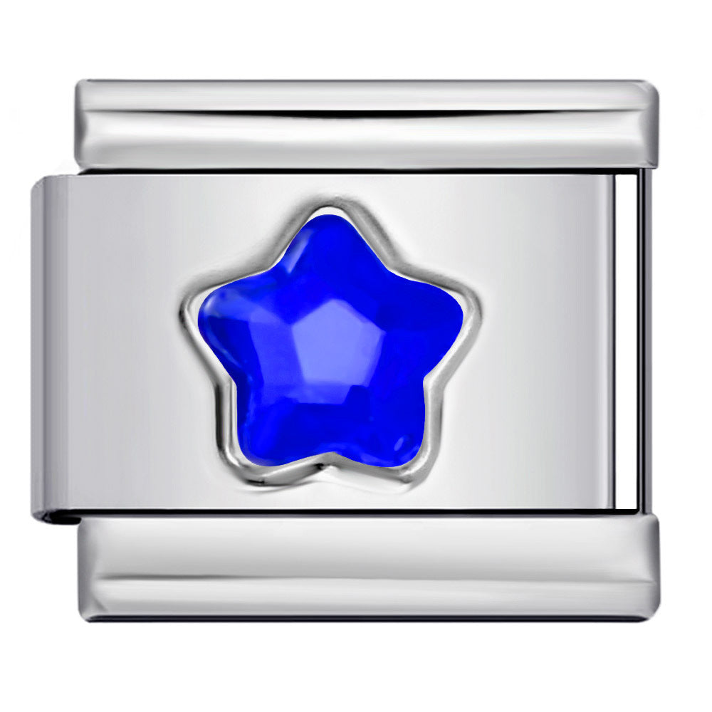 Wholesale Italian Charm Bracelet 9mm DIY Five-pointed star-shaped  Creative Stainless Steel Composable Bracelet