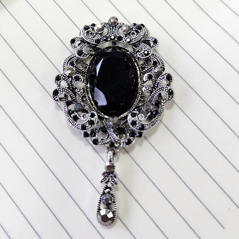 Wholesale  Diamond Pearl Flower Sun God flower brooch gem pendant