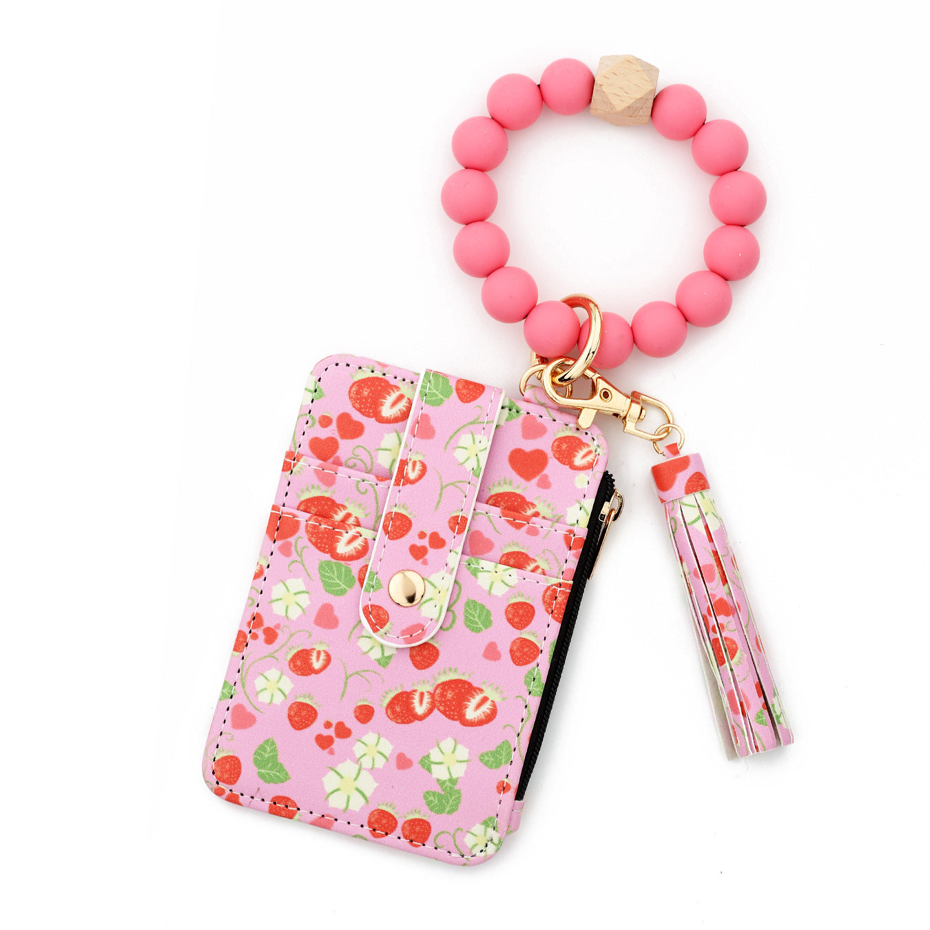 Wholesale Silicone Beads Multi-layer Bracelet Wristlet Keychain