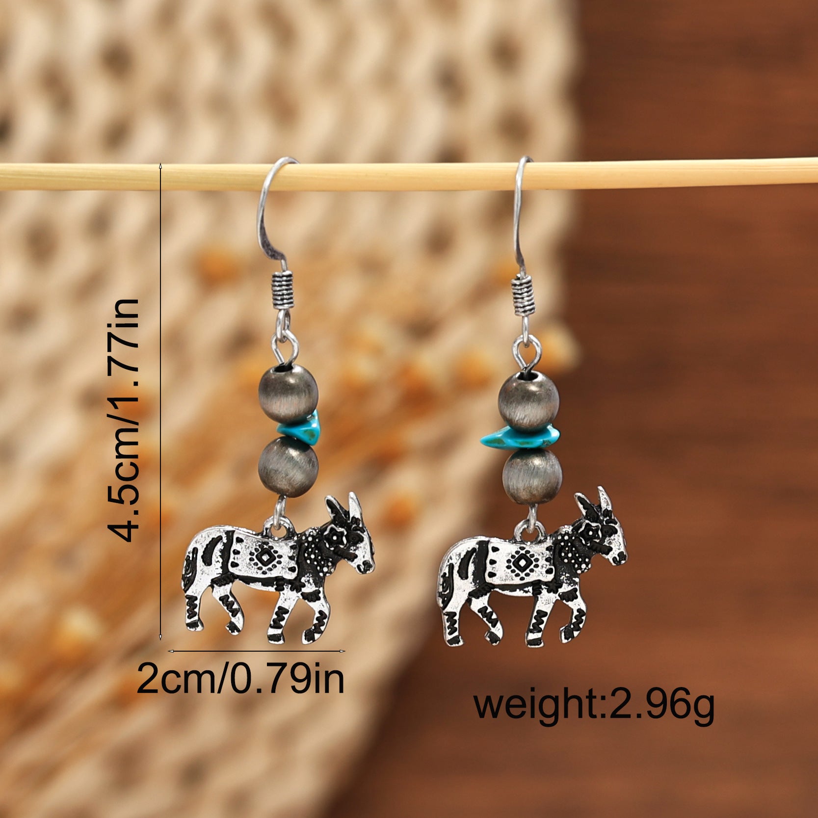 Wholesale Western Desert Cactus Bull Head Horse Punk Earrings