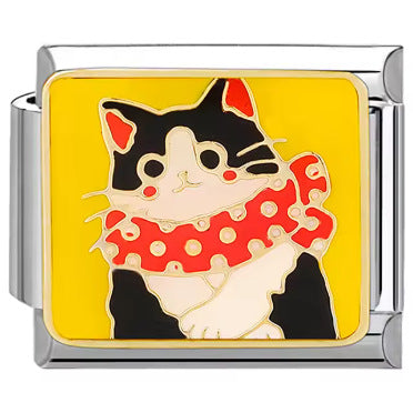 Wholesale Italian Charm Bracelet 9mm DIY Splicing Removable Color Cat Stainless Steel Composable Bracelet