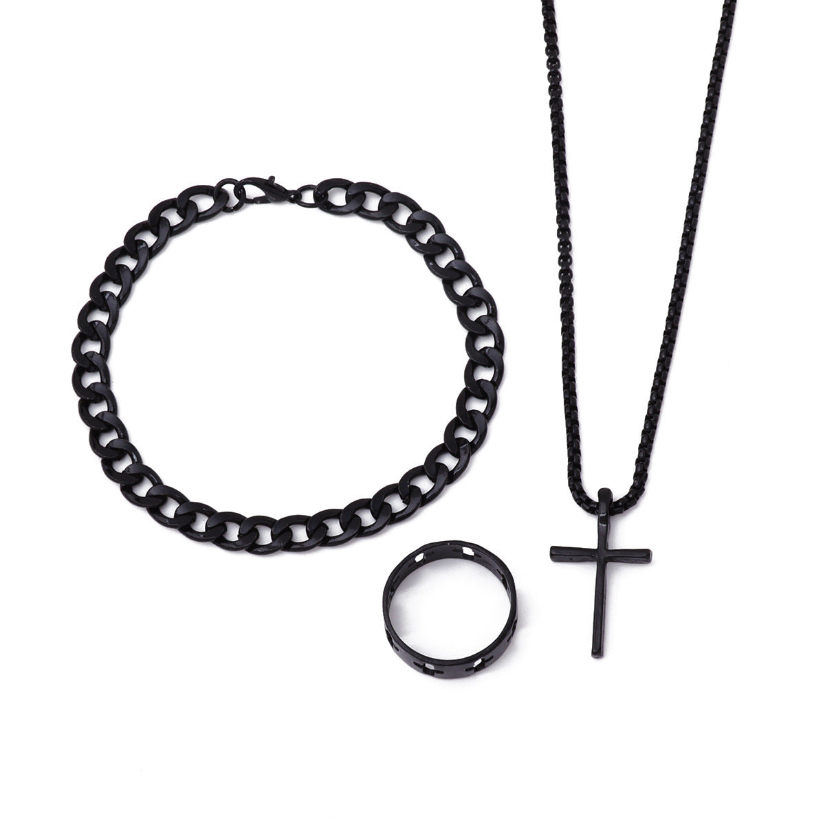 Wholesale  Cross Pendant Necklace  Bracelet Retro Jewelry