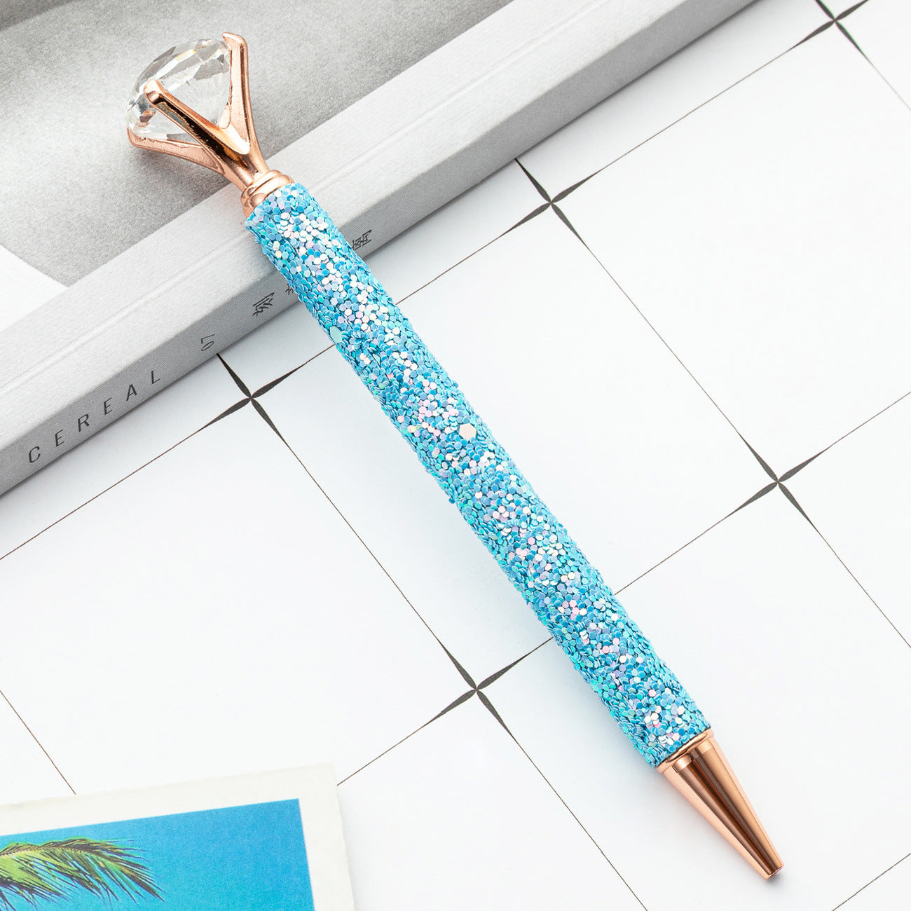 Wholesale Metal Sequin Ballpoint Pen  Creative Multicolor Glitter Powder Wrap Ballpoint Pen