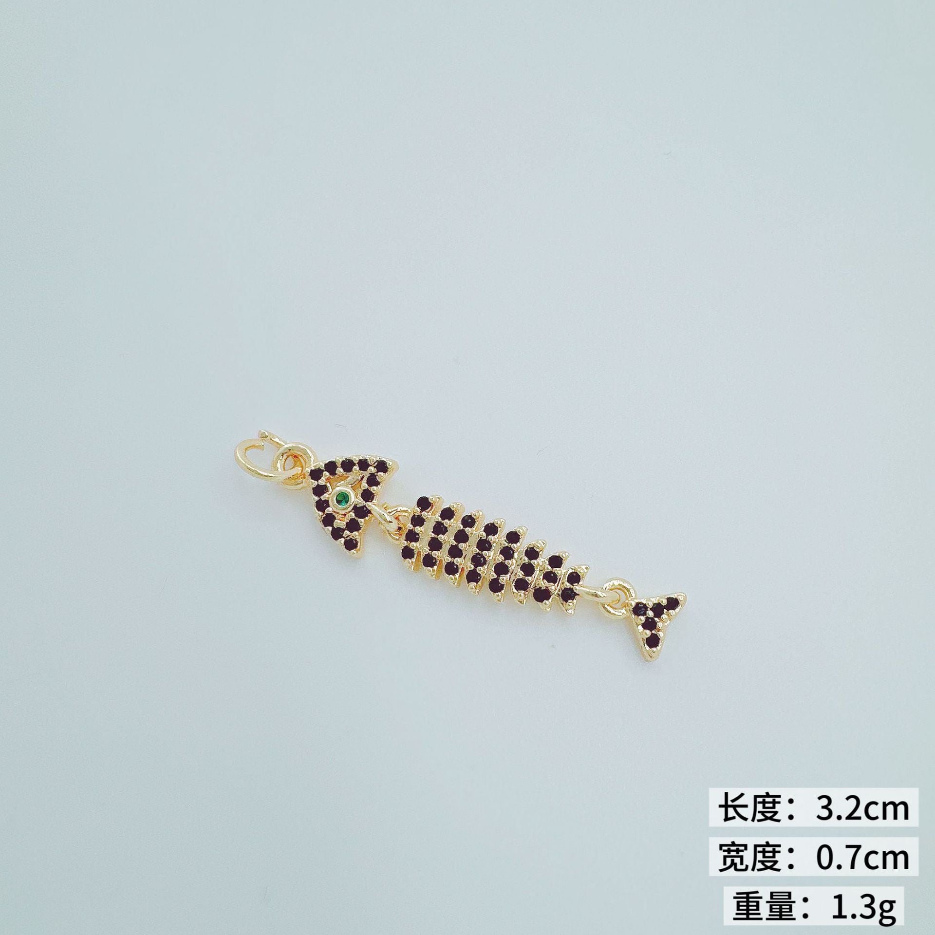 Wholesale Gold Plated Movable Fishbone Necklace Pendant Creative Fashion Accessory Boutique Resale Gift
