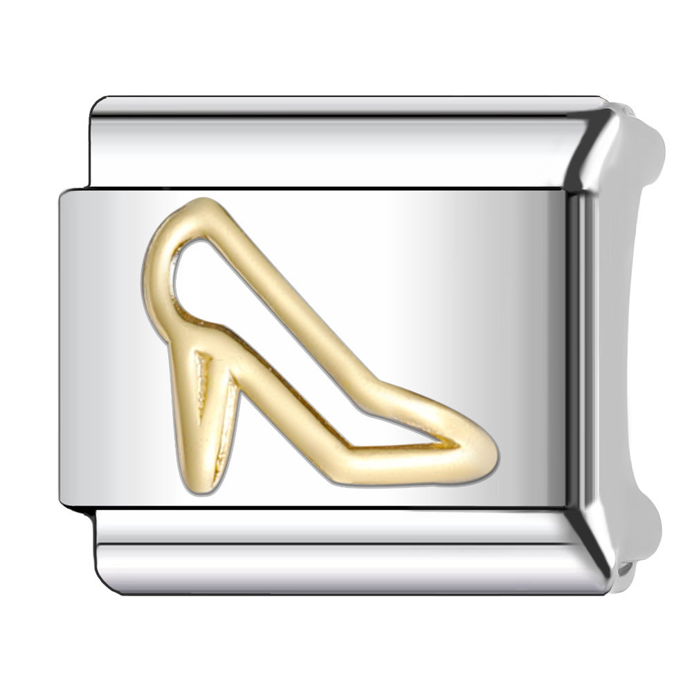 Wholesale 5pcs Italian Charm Bracelet 9mm DIY Splicing Cute Creative Stainless Steel Composable Bracelet