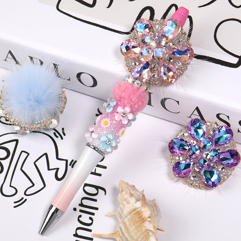 Wholesale 8pcs Rotatable Rhinestone Snowflake Acrylic Beads Diy Accessories ACC-BDS-BLG059