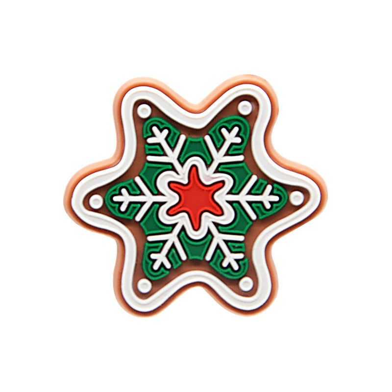 Wholesale Random 100pcs Cute Cartoon Christmas PVC Soft Rubber Shoe Buckle Decoration ACC-SC-YiBang006