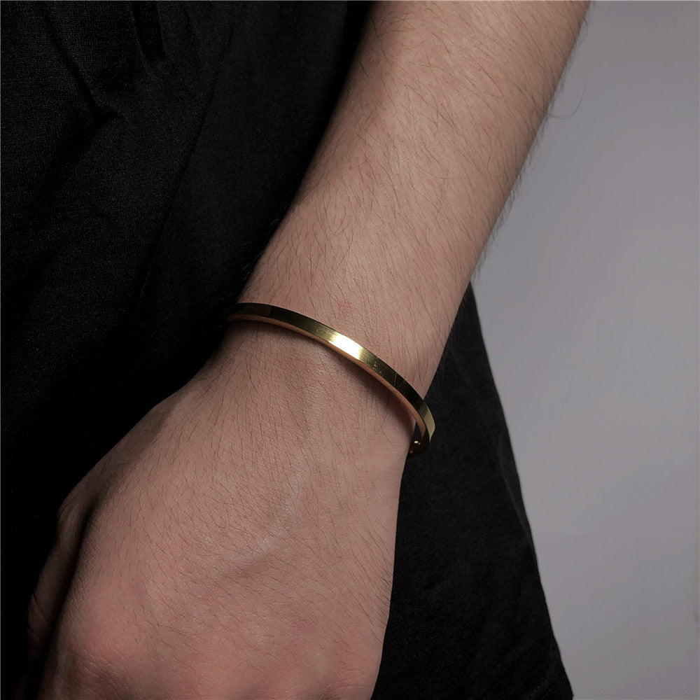 Wholesale Titanium steel 18k gold-plated bracelet